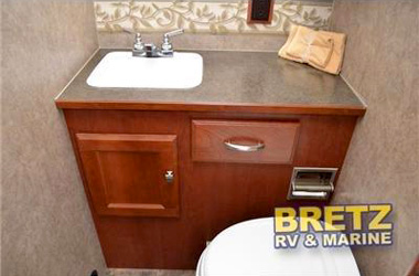 Photo of the washrrom in the rental Motorhome